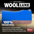 Bild in Galerie-Betrachter laden, Jeffers WoolLuxe 100% Wool Equine Saddle Pad, blue with brown leather trim
