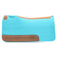 Bild in Galerie-Betrachter laden, Jeffers WoolLuxe 100% Wool saddle pad in turquoise with tan leather trim and logo patch