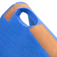 Bild in Galerie-Betrachter laden, Jeffers WoolLuxe saddle pad, blue wool with tan leather patches