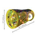 Load image into Gallery viewer, KONG Play Spaces Rave Cave cat toy tunnel with yellow arches and holographic reflective panels.