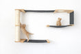 Load image into Gallery viewer, Cat Maze Wall - 3 Tier Cat Tree by Catastrophic Creations; beige sisal post, dark gray ramps, two kittens