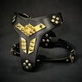Carica l'immagine nel visualizzatore della galleria, 'Midas'' leather dog harness gold medium size - Pet Collars & Harnesses from Bestia Dog Gear
