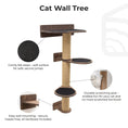 Load image into Gallery viewer, Enjoy The Wood Medium Cat Tree Modern Dark Walnut Felt Upholstered by Enjoy The Wood