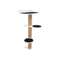 Load image into Gallery viewer, Enjoy The Wood Medium Cat Tree White Modern Indoor Felt Lounge Tower by Enjoy The Wood