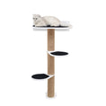Load image into Gallery viewer, Enjoy The Wood Medium Cat Tree White Modern Indoor Felt Lounge Tower by Enjoy The Wood