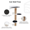 Load image into Gallery viewer, Enjoy The Wood Medium Cat Tree White Modern Indoor Felt Lounge Tower by Enjoy The Wood