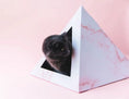 Load image into Gallery viewer, Kitty Kardboard Rose Quartz Cardboard Cat Pyramid Stylish Decor by KittyKardboard