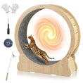 Load image into Gallery viewer, 40 Inch Large Cat Exercise Wheel by DirectDeals, natural wood with carpeted interior and lockable mechanism