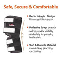 Bild in Galerie-Betrachter laden, Neoallypets NeoAlly dog rear leg hock brace with reflective straps for large dogs, black velcro