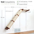 Bild in Galerie-Betrachter laden, Slanted Cat Scratcher for Wall by Catastrophic Creations; 3-tier rope-wrapped sisal posts on wood wall mounts.
