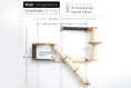 Load image into Gallery viewer, The Crossroads Cat Wall Scratcher - Tree with Ramp by Catastrophic Creations; wood frame with sisal rope ramps.