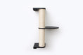 Charger l'image dans la visionneuse de la galerie, Wall-mounted cat climbing pole wrapped in beige sisal rope with black platforms