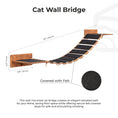 Cargar la imagen en la vista de la galería, Enjoy The Wood Cat Rope Bridge Oak 48 Inch Wall Playpath With Felt Stairs Eco Friendly Climber For Pets by Enjoy The Wood