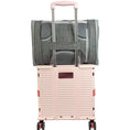 Bild in Galerie-Betrachter laden, Mr. Peanut's Monterey Series airline-compliant horizontal backpack pet carrier, gray fabric with pink accents