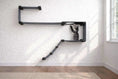 Bild in Galerie-Betrachter laden, The Play cat wall system by Catastrophic Creations, a dark gray wall-mounted cat condo with a square frame and ramp.