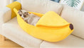Load image into Gallery viewer, Premium Banana Pet Bed Funny Shaped Soft Warm Dog Cat House Portable by Furr Baby Gifts