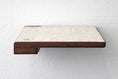 Bild in Galerie-Betrachter laden, Cat Climbing Shelf from Catastrophic Creations; wall-mounted cat shelf with whitewashed top and dark brown wood legs