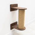 Bild in Galerie-Betrachter laden, Enjoy The Wood Compact Cat Tree Scratching Post Hideaway Dark Walnut by Enjoy The Wood