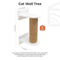 Load image into Gallery viewer, Enjoy The Wood Small Cat Tree White Plywood Frame Soft Felt Platform by Enjoy The Wood