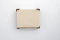 Bild in Galerie-Betrachter laden, Enclosed cat bed wall cubby by Catastrophic Creations, beige fabric cover with wooden frame.