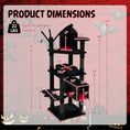 Load image into Gallery viewer, 70-Inch Gothic Cat Tree with Castle and Coffin Bed by DirectDeals, black