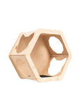 Charger l'image dans la visionneuse de la galerie, Wall Mount Cat Shelves in natural wood, modular hexagon design for cats