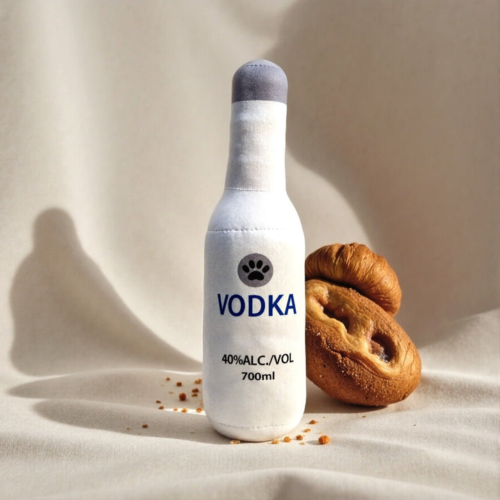 Wine Bottle Plush Squeaky Dog Toy – photo 6