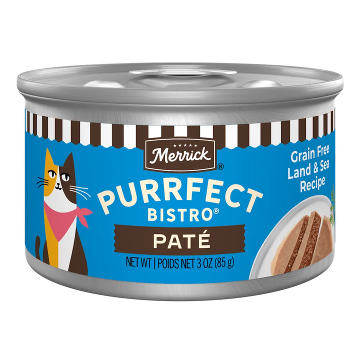 Merrick Purrfect Bistro Land and Sea Pate 3 oz can front