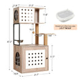 Charger l'image dans la visionneuse de la galerie, Cat Tree with Litter Box Enclosure and Large Hammock by HouseOfZazla
