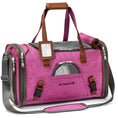 Carica l'immagine nel visualizzatore della galleria, Mr. Peanut's Gold Series V2.0 Pet Carrier, pink fabric with brown faux leather trim, air travel approved
