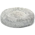 Load image into Gallery viewer, Mr. Peanut's 28-inch OrthoPlush Pet Bed, Snowflake White Two-Tone fluffy round pillow bed
