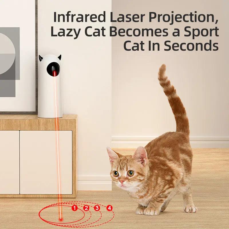 White Electric Automatic Infrared LED Cat Teaser Toy With Interactive Motion Simulation by Sell My Stuff