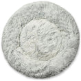 Load image into Gallery viewer, Mr. Peanut's 28in OrthoPlush Pet Bed, snowflake white two-tone faux fur pillow bed
