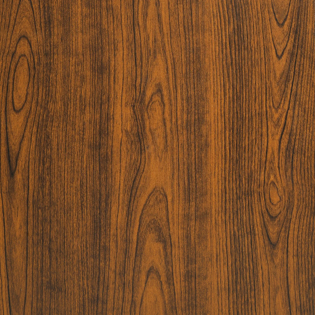 Close-up of the Brown wood-grain finish on The Curator Cat Bookshelf