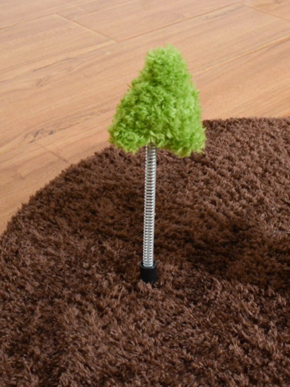 Sunflower Multi-Level Cat Tree & Condo with a green sunflower topper on a metal spring base