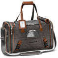 Carica l'immagine nel visualizzatore della galleria, Mr. Peanut's Gold Series V2.0 pet carrier, gray fabric with brown leather trim, air travel approved

