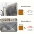 Load image into Gallery viewer, Luxurious Rabbit Fur Sofa Slipcover set by topspet in light grey; non-slip armrest and sofa back covers (2-piece)
