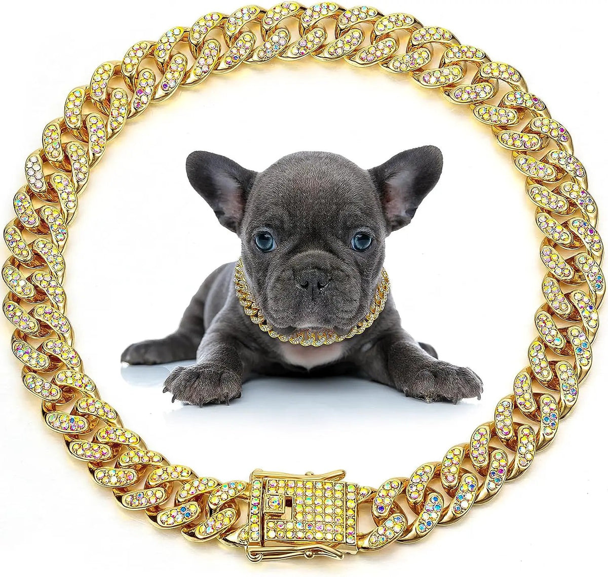 ElegantePets Premium Crystal Dog Necklace Metal Chain For All Sizes by Sell My Stuff