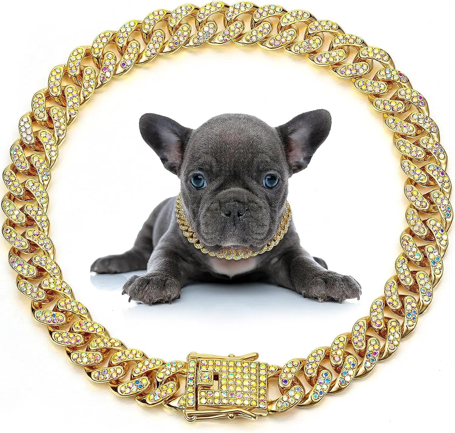 ElegantePets Premium Crystal Dog Necklace Metal Chain For All Sizes by Sell My Stuff