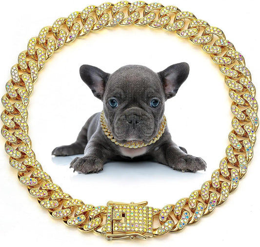 ElegantePets Premium Crystal Dog Necklace Metal Chain For All Sizes by Sell My Stuff