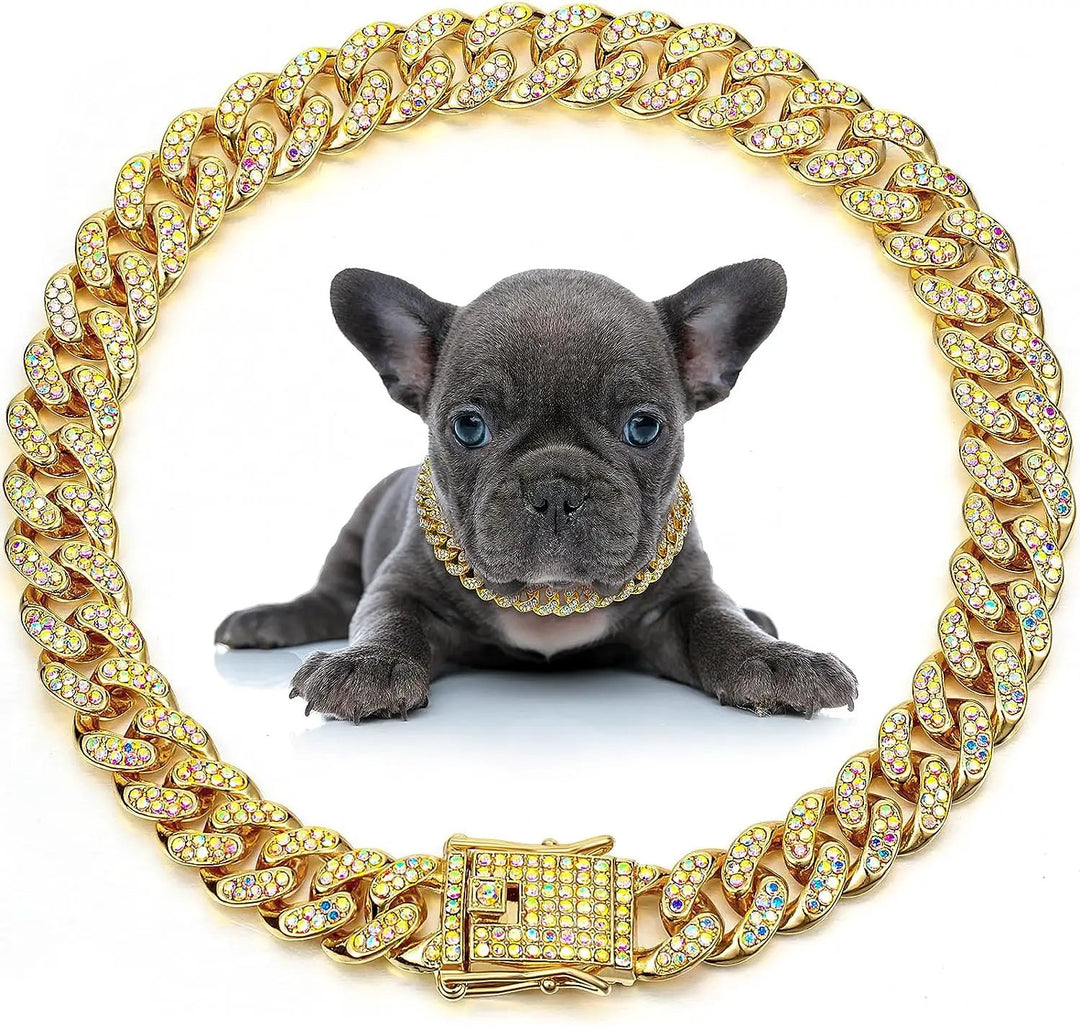 ElegantePets Premium Crystal Dog Necklace Metal Chain For All Sizes by Sell My Stuff