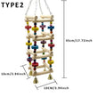 Gallery viewerに画像を読み込む, Premium Parakeet Bird Toy Amusement Park Swing Stand Solid Wood And Metal Accessories 45x10cm by Sell My Stuff
