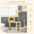 Carica l'immagine nel visualizzatore della galleria, Pear Daisy cattail-weave cat tree for indoor cats; natural rattan, multi-level with cubby.
