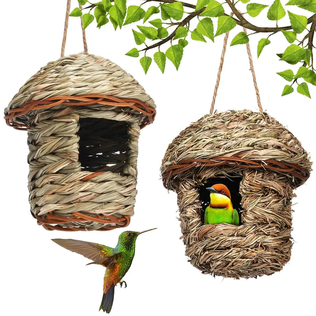 Artisan Handmade Straw Bird Nest Small Natural Yellow Grass Decor by Sell My Stuff