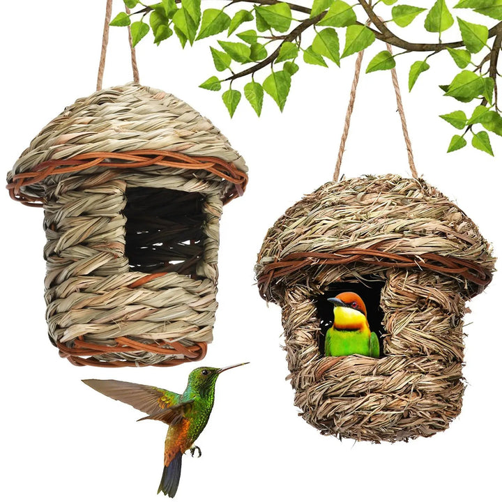 Artisan Handmade Straw Bird Nest Small Natural Yellow Grass Decor by Sell My Stuff