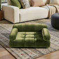 Bild in Galerie-Betrachter laden, Marcel Upholstered Modern Small to Medium Pet Bed For Dogs and Cats Olive Green Velvet by HouseOfZazla
