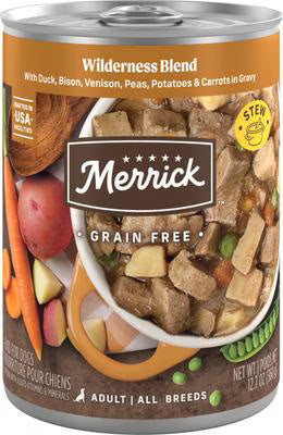 Merrick Wilderness Blend wet dog food can front