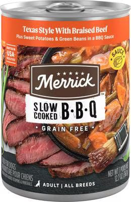 Merrick Slow Cooked Texas BBQ beef can front