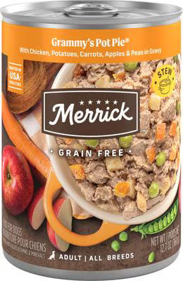 Merrick Grammys Pot Pie wet dog food can front