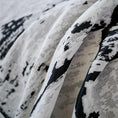 Load image into Gallery viewer, Luxury Pet Cover for Leather Sofa in black and white abstract fabric pattern, machine washable
